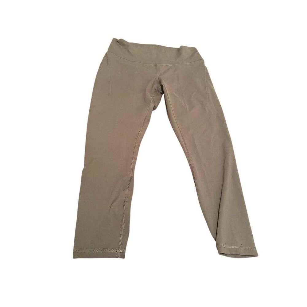 Lululemon Pants High-Waist Legging Sz 14 olive green w/pockets